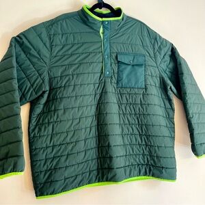 Lands' End Insulated Snap Neck Pullover Jacket Quilted Mock Neck Men's 3XLT